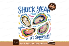 Shuck Yeah Summer Oysters Sublimation Png Product Image 1