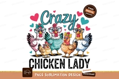 Crazy Chicken Lady Graphic Design Product Image 1