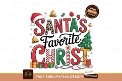 Santas Favorite Nurse Christmas Design Product Image 1
