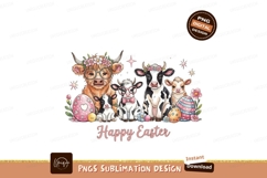 Easter Cows With Decorated Easter Eggs Product Image 1