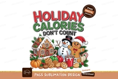 Holiday Calorie Sweets Treats Sublimation Png Product Image 1