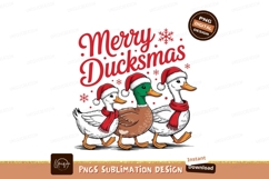 Merry Ducksmas Cute Holiday Illustration Product Image 1