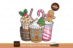 Festive Christmas Drinks Sublimation Png Product Image 1
