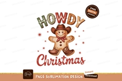 Howdy Christmas Cowboy Gingerbread Cookie Product Image 1