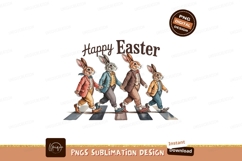 Easter Bunnies Crossing Happy Easter Day Product Image 1