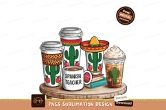 Spanish Teacher Coffee Sublimation Png Product Image 1