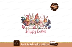 Chickens And Easter Bunnies Illustration Art Product Image 1