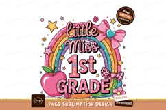 Little miss 1st grade design sublimation png Product Image 1