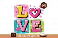 Love design with hearts sublimation png Product Image 1