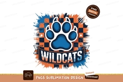 Wildcats Paw Print Sublimation PNG Design Product Image 1