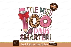 Little miss 100 days smarter sublimation png Product Image 1
