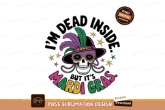 Dead inside mardi gras sublimation png Product Image 1