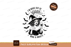 Glitter witch sublimation png isolated Product Image 1