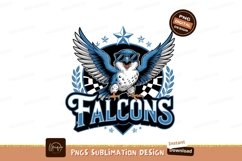 Cool Falcon Mascot Sublimation PNG Design Product Image 1