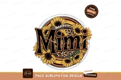Mimi with sunflowers isolated on transparent background Product Image 1