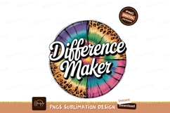 Difference maker tiedye circle isolated on transparent Product Image 1