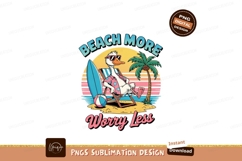 Cartoon duck on beach isolated on transparent background Product Image 1