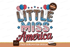 Little miss america sublimation png Product Image 1