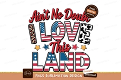 Patriotic quote with flag pattern sublimation png Product Image 1