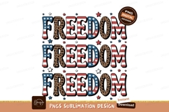 Patriotic freedom text design sublimation png Product Image 1