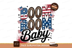 Boom boom baby patriotic design sublimation png Product Image 1