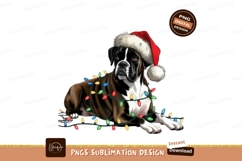 Boxer dog with lights sublimation png Product Image 1