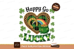 Happy go lucky st patricks day sublimation png Product Image 1