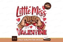 Little miss valentine hands sublimation png Product Image 1