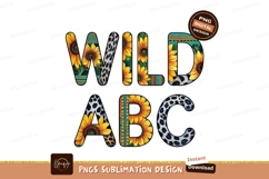 Wild abc letters sublimation png Product Image 1