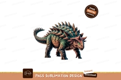 Armored ankylosaurus dinosaur isolated sublimation png Product Image 1