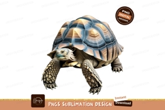 Walking turtle isolated on transparent sublimation png Product Image 1