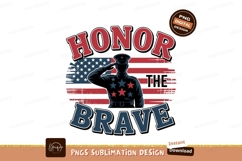 Soldier salutes flag sublimation png Product Image 1
