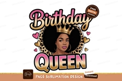 Birthday queen isolated on transparent background Product Image 1