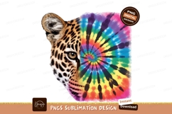Leopard tie dye animal design sublimation png Product Image 1