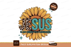 Jesus sunflower design sublimation png Product Image 1