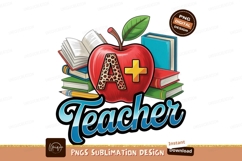 Teacher apple design isolated on transparent background Product Image 1