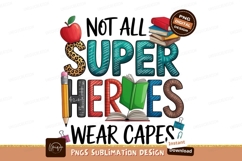 School superhero isolated on transparent background sublimat Product Image 1