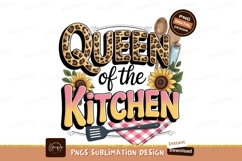 Queen of the kitchen sublimation png Product Image 1