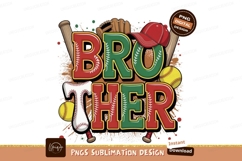 Baseball brother design isolated png sublimation png Product Image 1