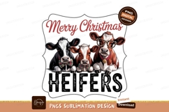 Festive christmas heifers isolated on transparent background Product Image 1