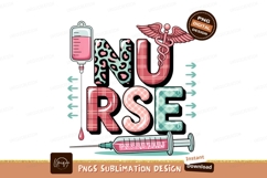 Nurse design with medical elements sublimation png Product Image 1
