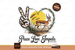 Peace love impala sublimation png isolated on transparent Product Image 1