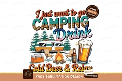 Camping drink cold beer relax sublimation png Product Image 1