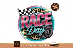 Race day with checkered flag sublimation png Product Image 1