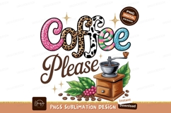 Coffee please with grinder isolated on transparent Product Image 1