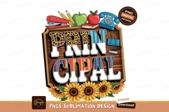 Principal school supplies isolated png sublimation png Product Image 1