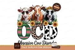 Obsessive cow disorder isolated png sublimation png Product Image 1