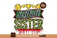 Softball sister isolated on transparent background Product Image 1