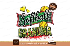 Softball grandma isolated on transparent background sublimat Product Image 1