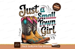 Just a small town girl sublimation png Product Image 1